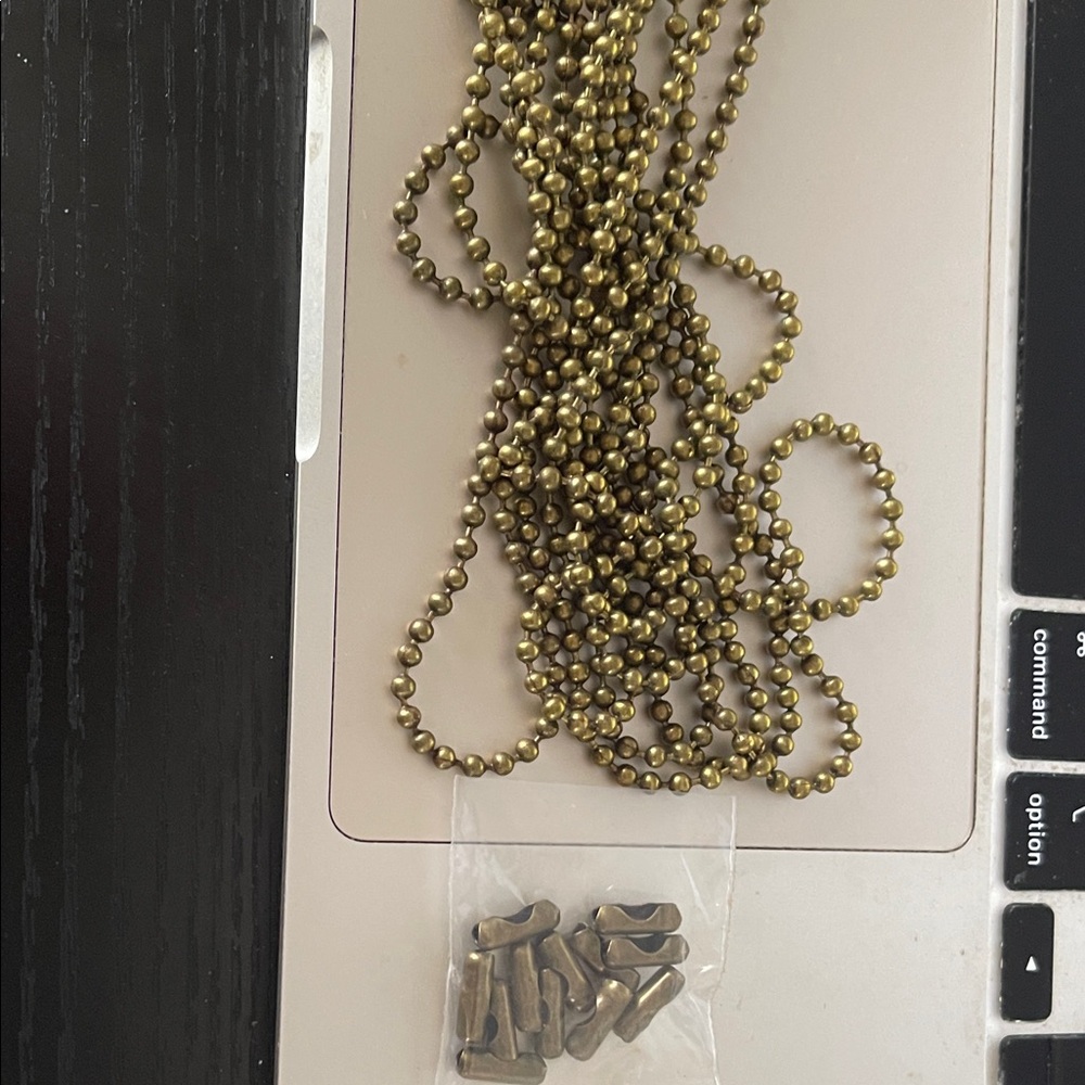 Private Label Gold Brass Beaded pull Chain